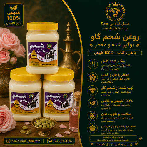 روغن شحم گاو بوگیر شده و معطر با هل و گلاب