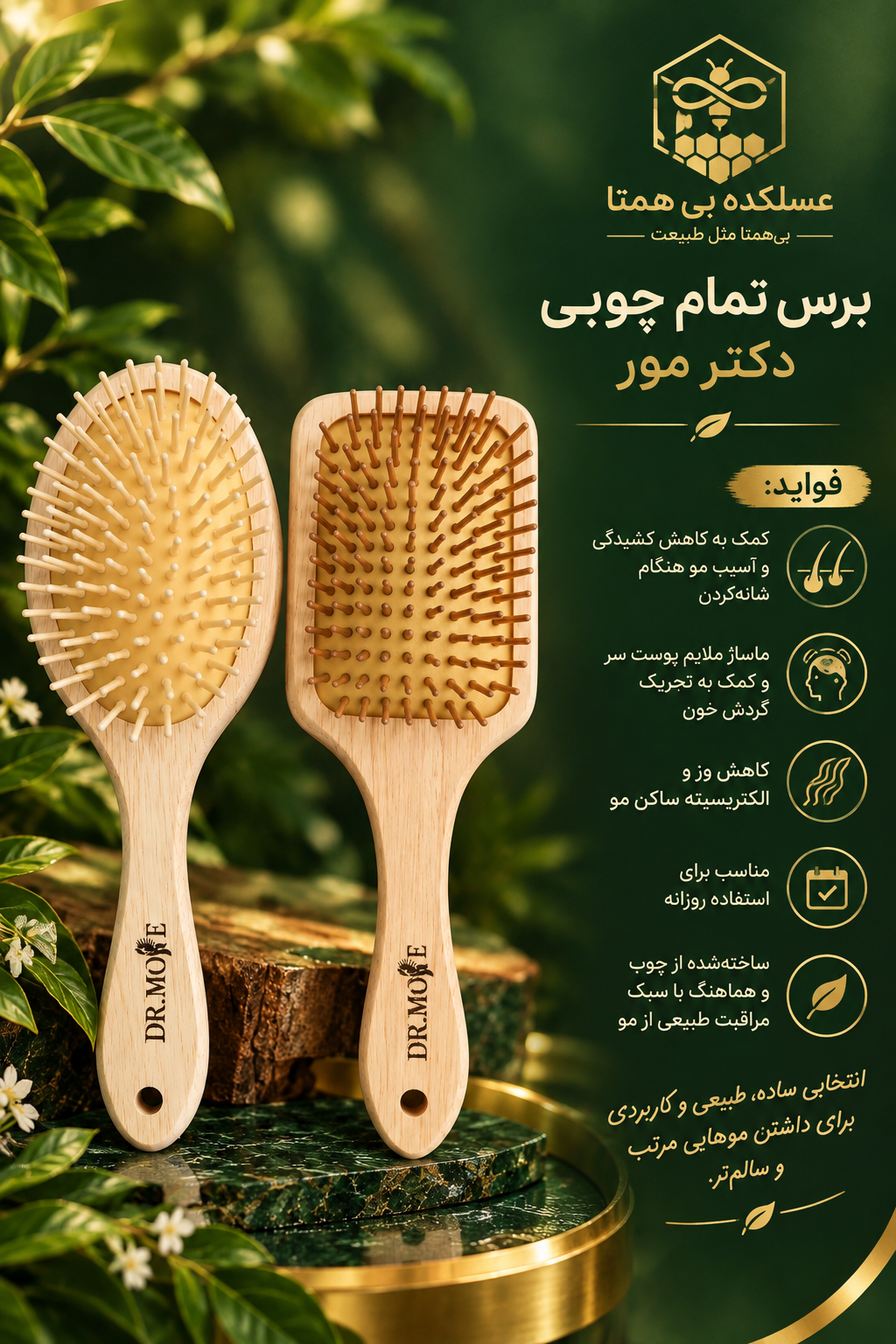 برس چوبی دکترمور